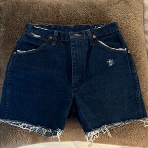 Wrangler Men's Dark Blue Jean Shorts